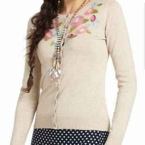ANTHRO {TABITHA} felted flora cardigan size XS